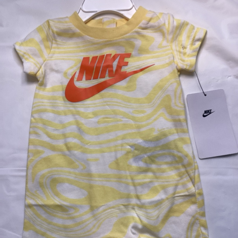 Nike Yellow and White Kids One Piece